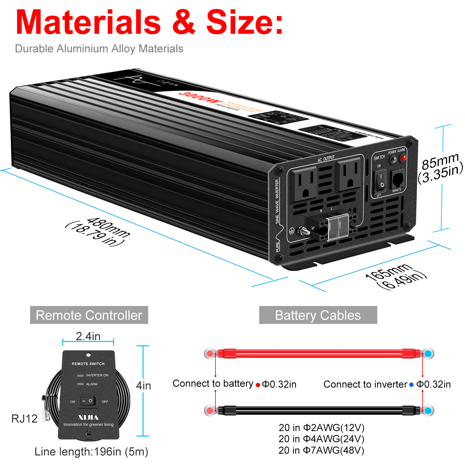 3000W Pure Sine Wave Inverter  - Inverter Pure Sine Wave 60Hz 120V 3000W ulasan dan harga