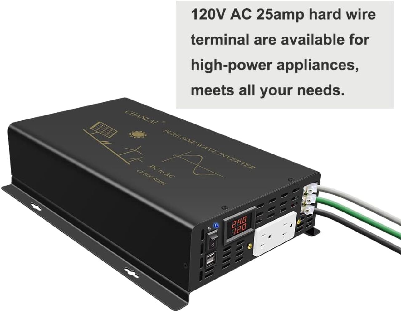 3000W Pure Sine Wave Solar Pow - Inverter Pure Sine Wave 60Hz 120V 3000W ulasan dan harga
