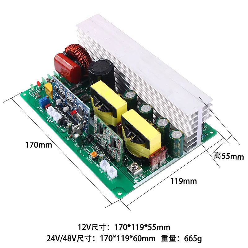 for DC 12V 24V 48V to AC 220V  - Pure Sine Wave Inverter Board 24V 48V ulasan dan harga